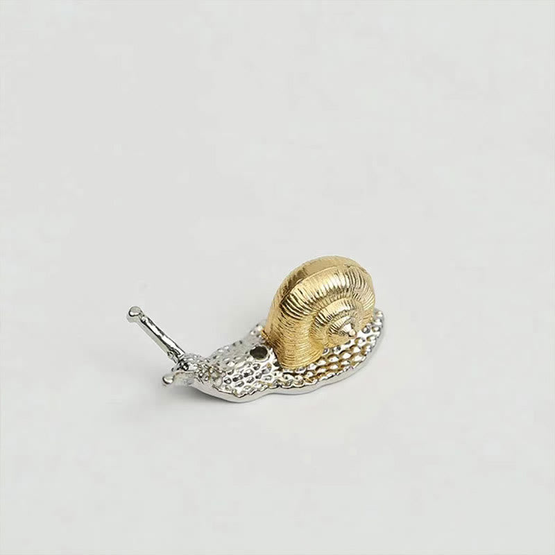 Alloy Turtle Snail Incense Burner Desk Decoration
