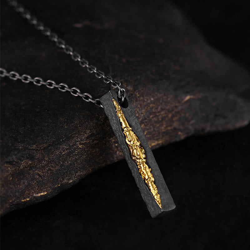 999 Sterling Silver 999 Gold Om Mani Padme Hum Wisdom Necklace Pendant