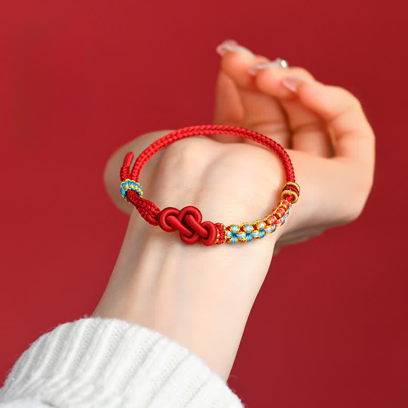 Hand-Woven Red String Chinese Knotting Luck Bracelet