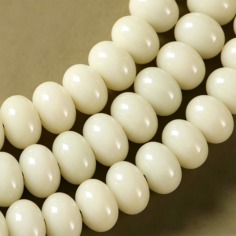 White Bodhi Seed Bodhisattva Tara Hope Hand-Woven Ethnic 108 Bead Mala
