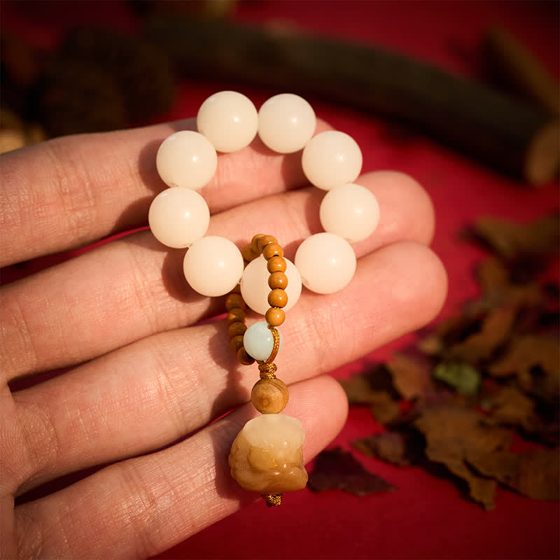 Vajra Seed Charcoal-Grilled Bodhi Lion Pendant Strength Tactile Meditation Beads Decorations