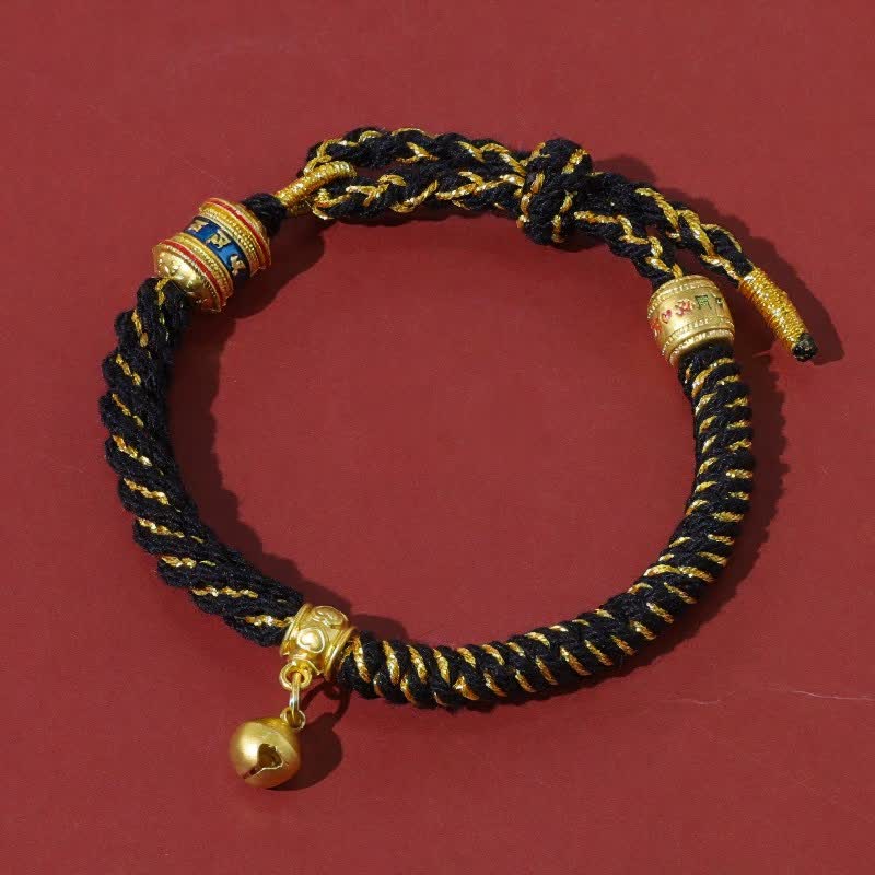 Tibetan Om Mani Padme Hum Red String Protection Bracelet