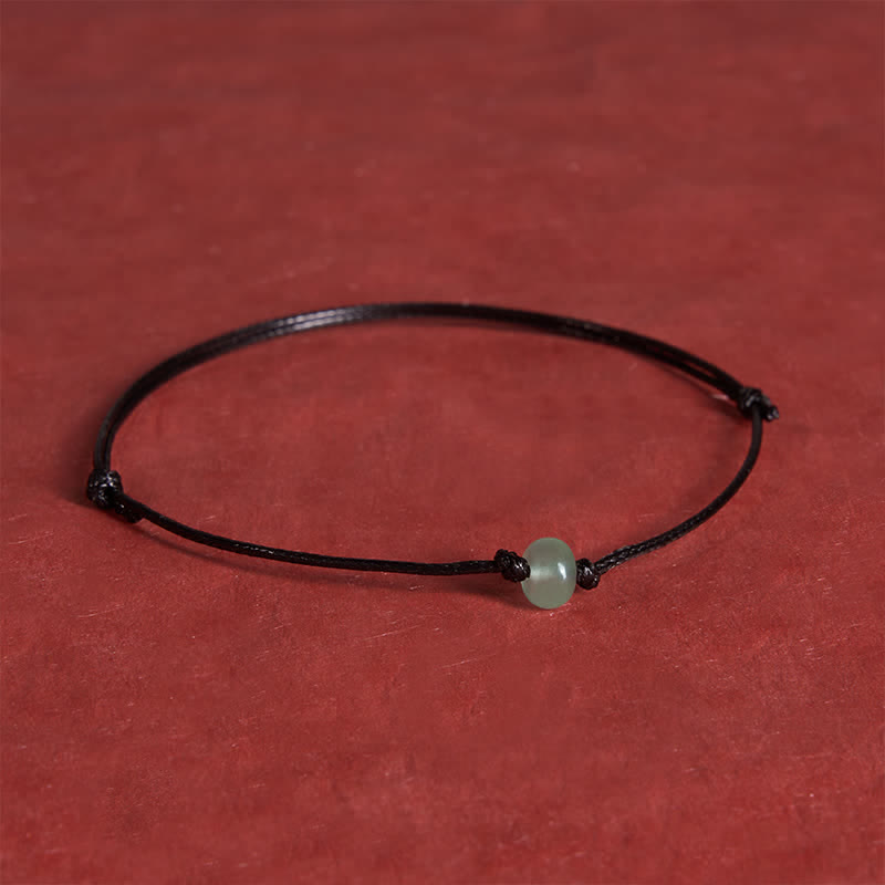 Minimalist Green Aventurine Protection Braided Red String Bracelet
