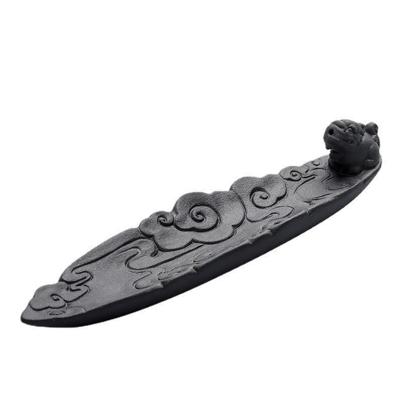 Auspicious Clouds Pixiu Ceramic Stick Incense Burner Decoration