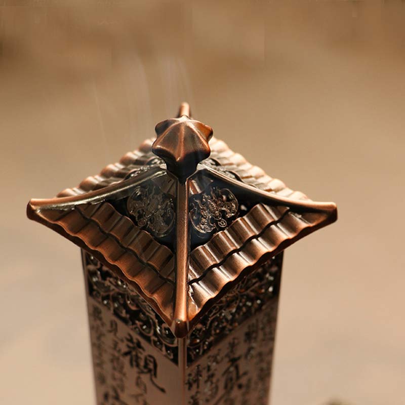 Heart Sutra Alloy Incense Holder Home Decoration Incense Burner