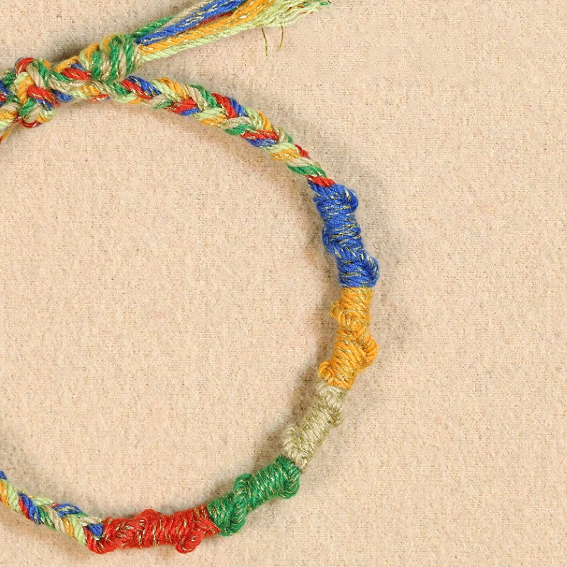 Multicolor Rope Dragon Good Luck Tibetan Bracelet