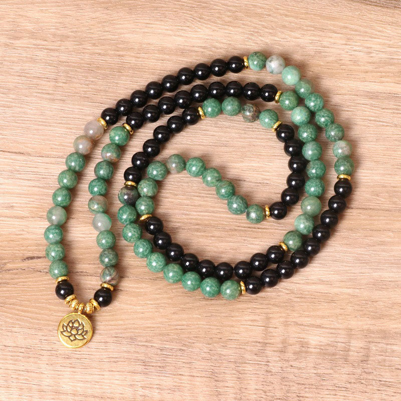 108 Beads Natural Agate Mala Bracelet
