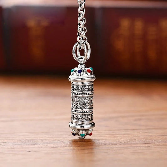 Tibetan Om Mani Padme Hum Focus Necklace Pendant