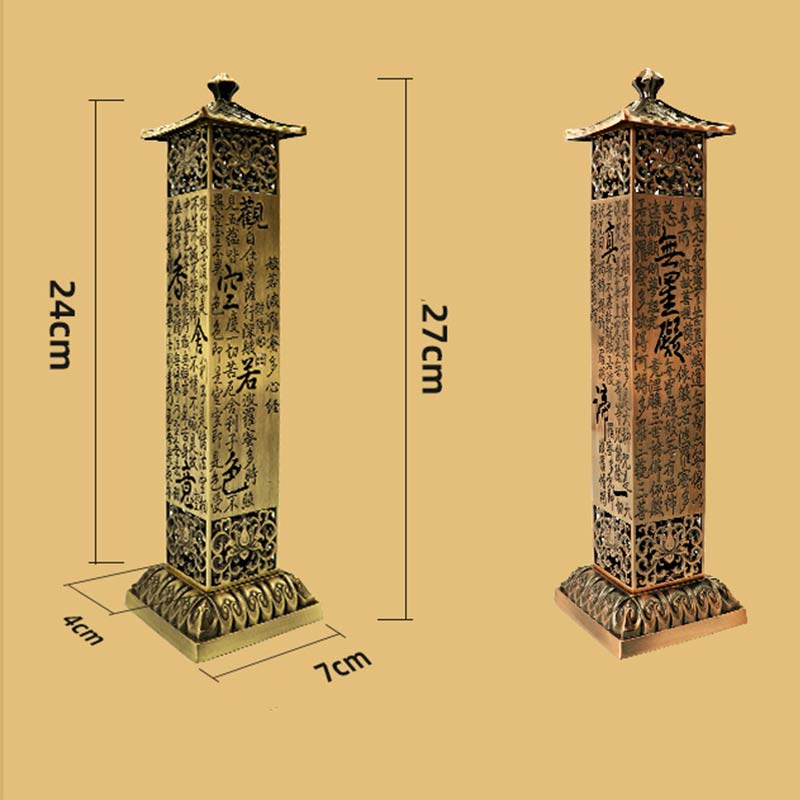 Heart Sutra Alloy Incense Holder Home Decoration Incense Burner