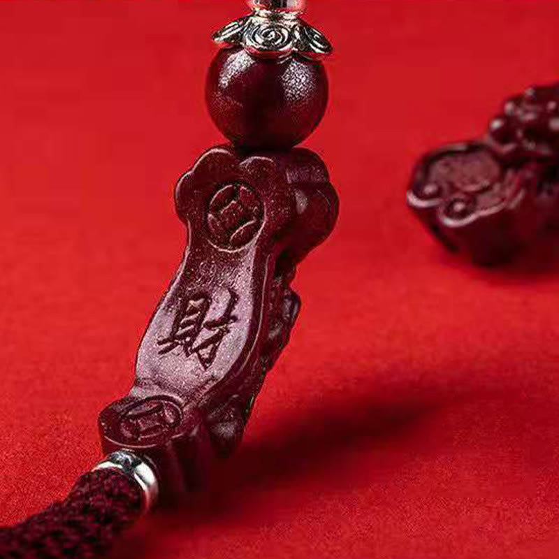 Handcrafted PiXiu Cinnabar Wealth Luck Braided Bracelet