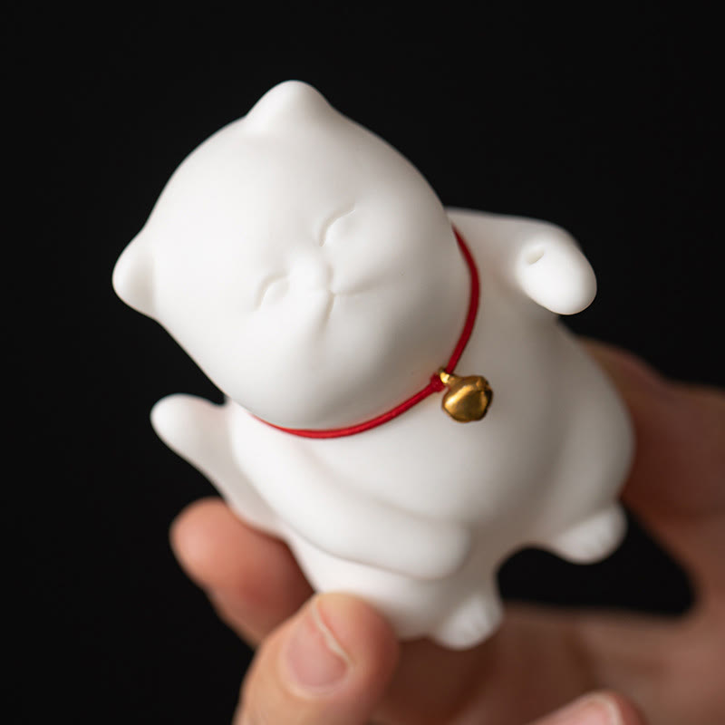 Mini Cute Cat Ceramic Incense Burner Desk Decoration