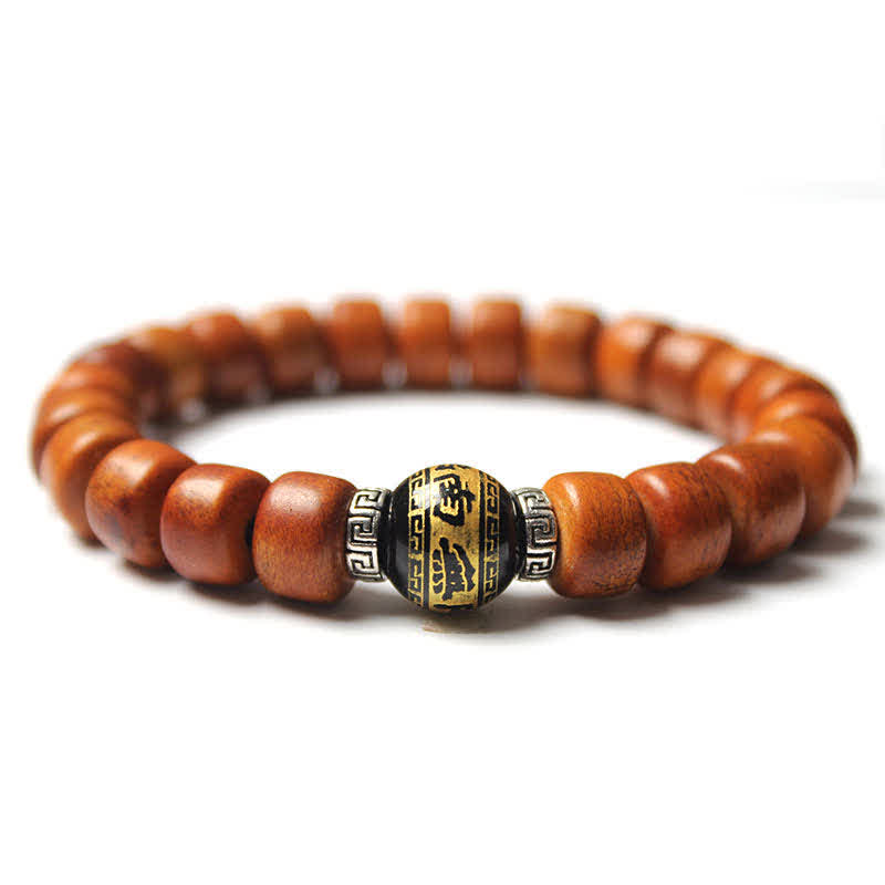 Tibetan Bone Beads Om Mani Padme Hum Strength Bracelet