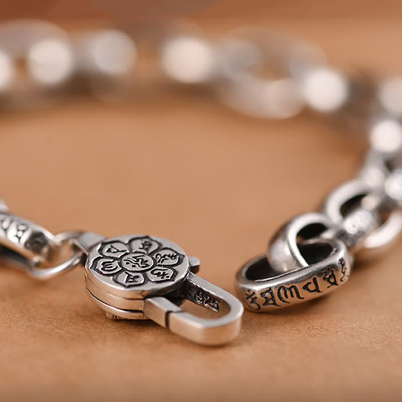 Om Mani Padme Hum Double Dorje Copper Engraved Wisdom Bracelet