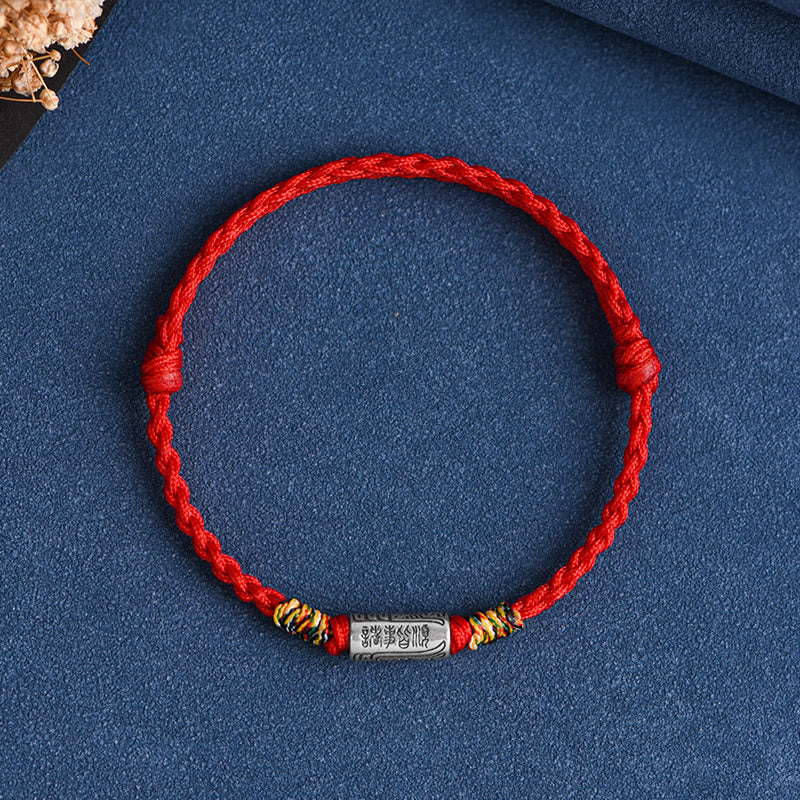 Handcrafted 925 Sterling Silver Everything Goes Well Design Protection Strength Bracelet Anklet