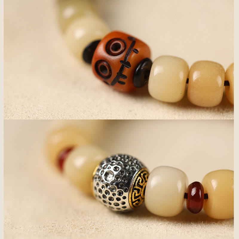 Natural Bodhi Seed The Lord of the Corpse Forest Om Mani Padme Hum Wisdom Bracelet