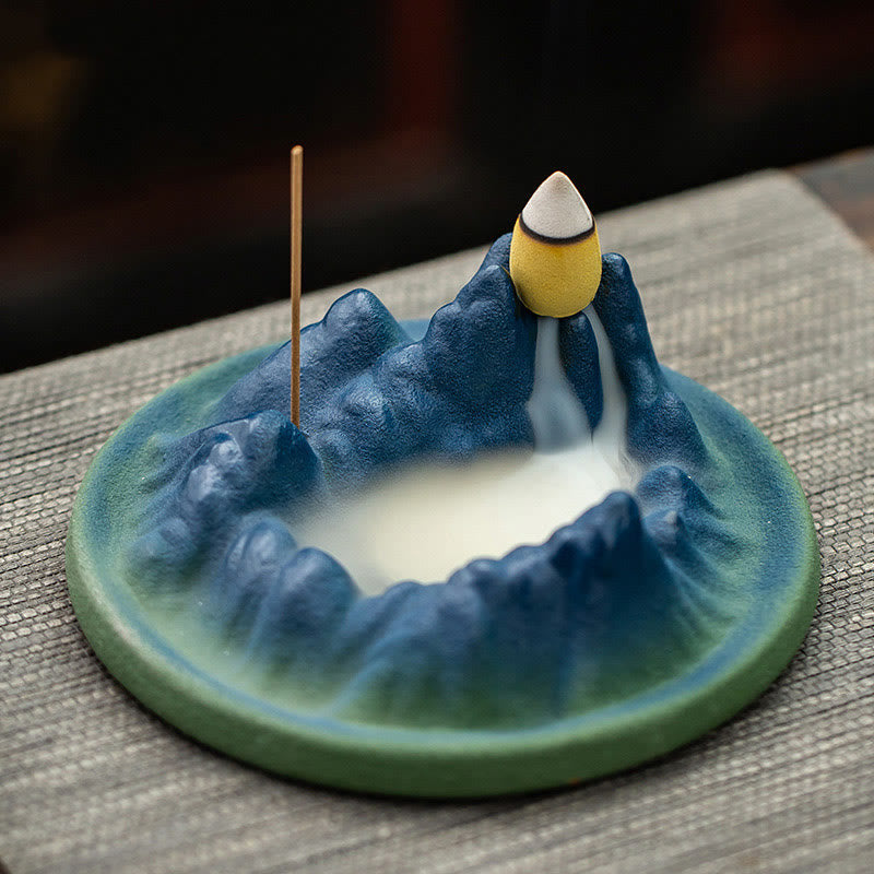 Creative Mountain River Ceramic Backflow Incense Burner