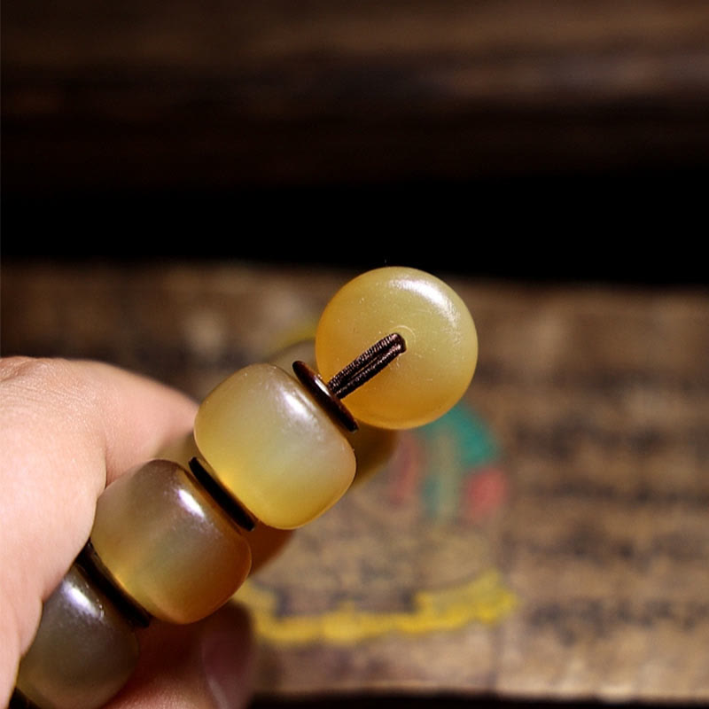 Handmade Tibetan Sheep Horn Om Mani Padme Hum Auspiciousness Bracelet