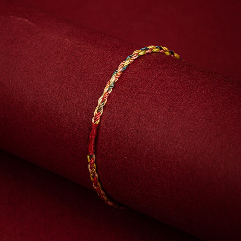 Handmade Five Color Thread Luck Couple Child Adult Bracelet