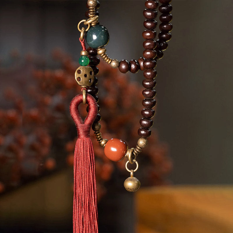 108 Mala Beads Natural Tibet Purple Bodhi Seed Auspiciousness Bracelet