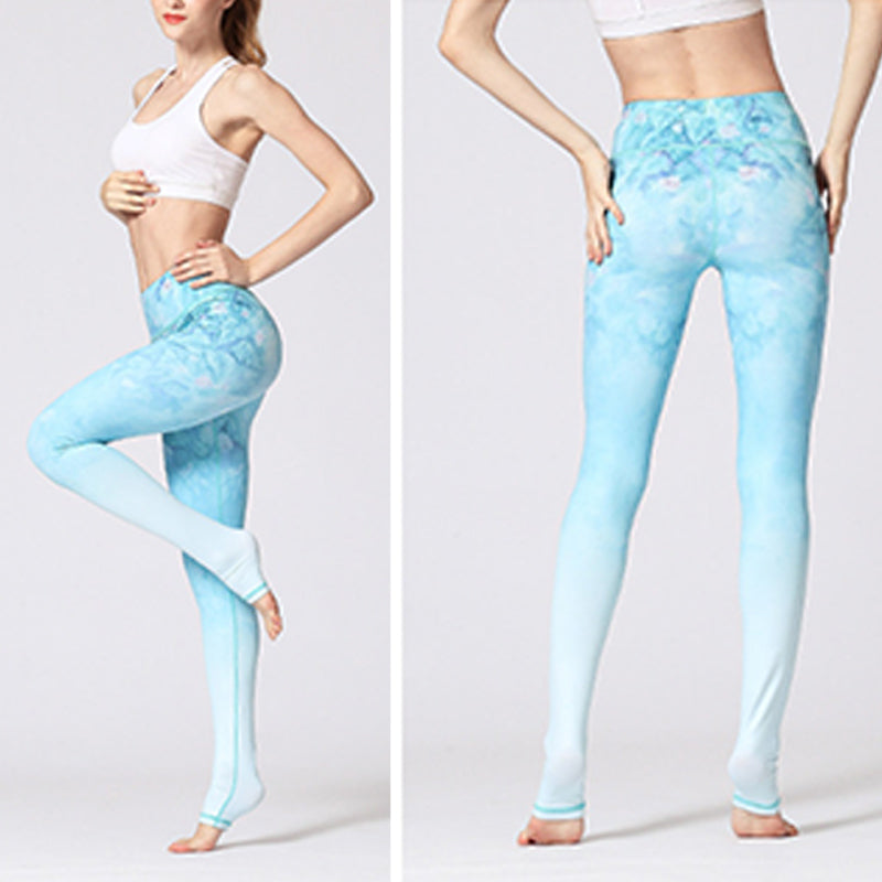 Lotus Flower Floral Print Design Pants Sports Fitness Yoga Leggings Women's Yoga Pants