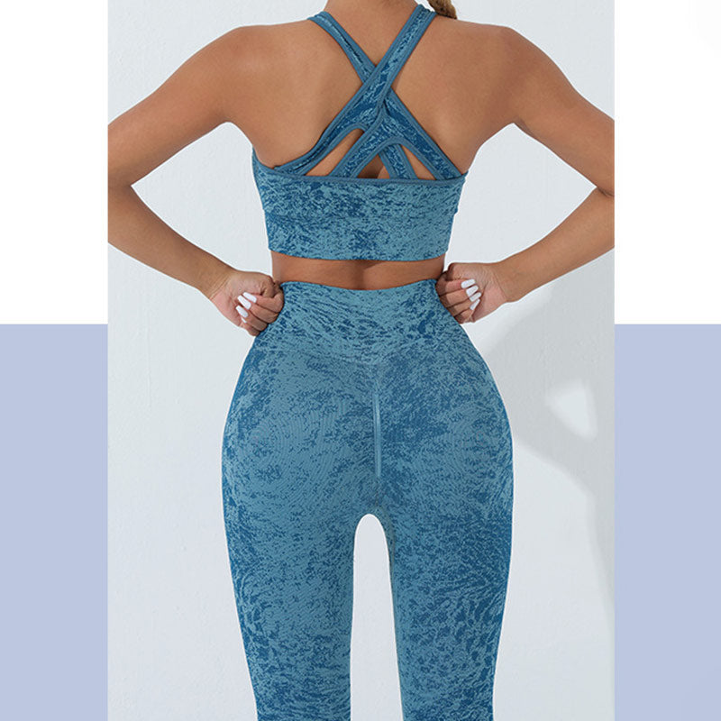 Seamless Fitness Crop Tank Top High Waist Leggings Pants Sports Gym Yoga Outfits
