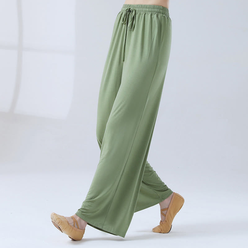 Loose Modal Drawstring Wide Leg Pants For Yoga Dance