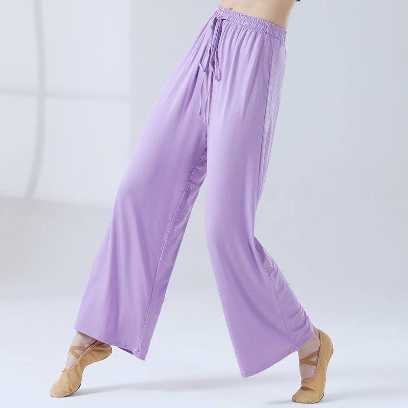 Loose Modal Drawstring Wide Leg Pants For Yoga Dance