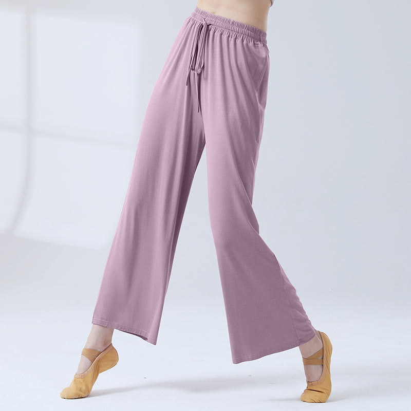 Loose Modal Drawstring Wide Leg Pants For Yoga Dance