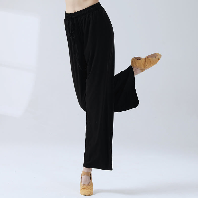 Loose Modal Drawstring Wide Leg Pants For Yoga Dance