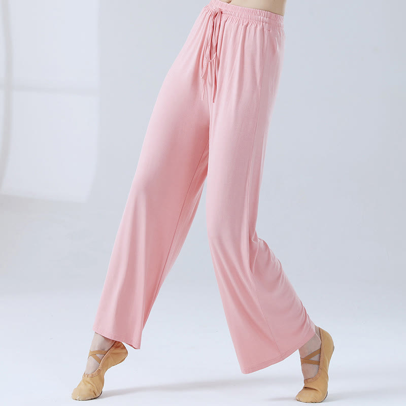 Loose Modal Drawstring Wide Leg Pants For Yoga Dance