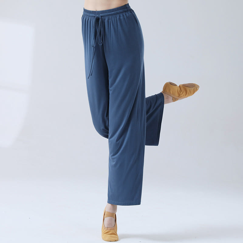 Loose Modal Drawstring Wide Leg Pants For Yoga Dance