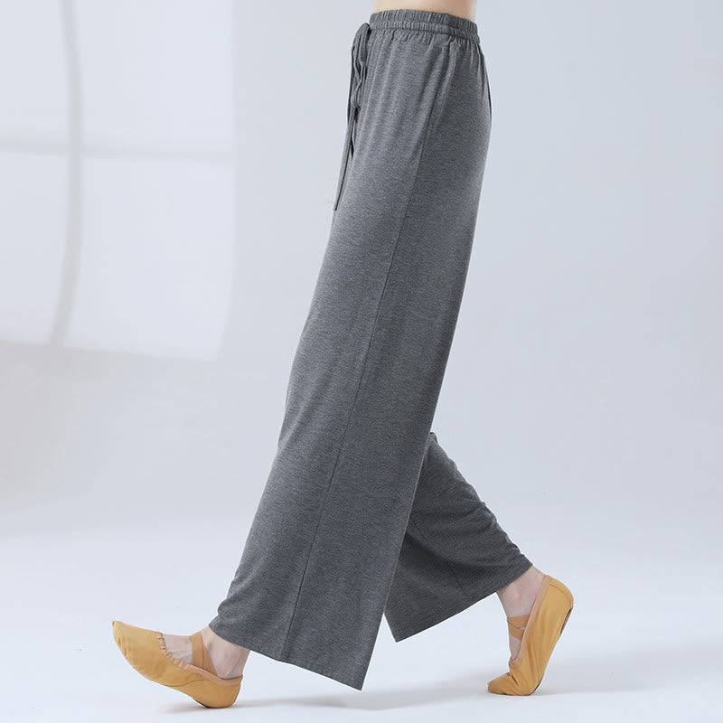 Loose Modal Drawstring Wide Leg Pants For Yoga Dance