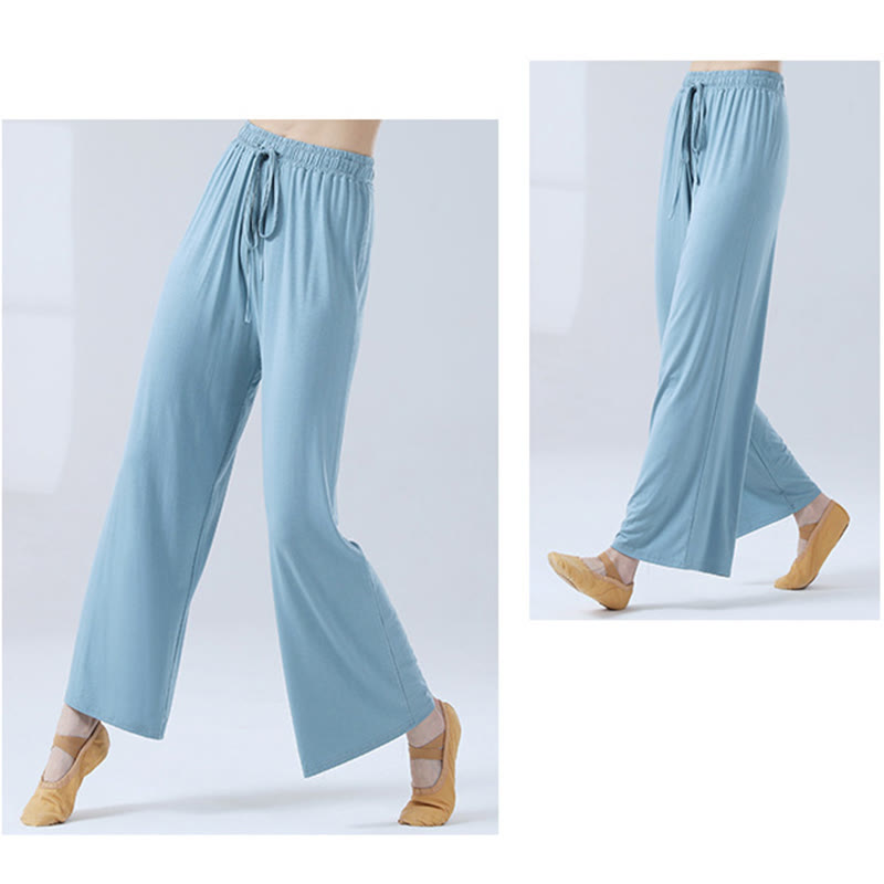 Loose Modal Drawstring Wide Leg Pants For Yoga Dance
