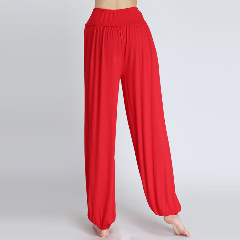 Solid Color Yoga Dance Long Harem Pants
