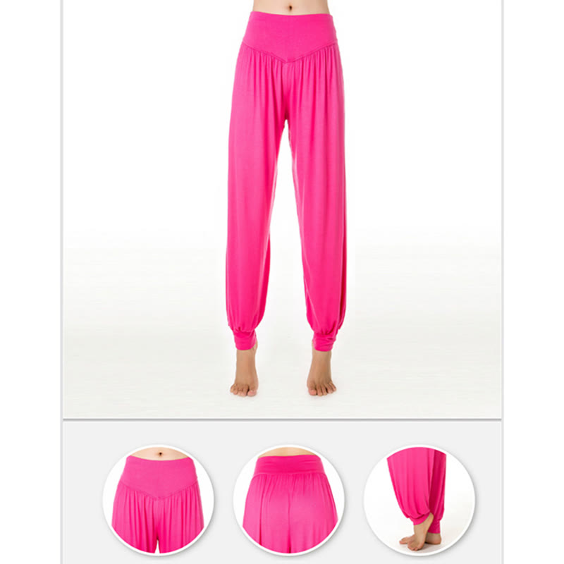 Solid Color Yoga Dance Long Harem Pants
