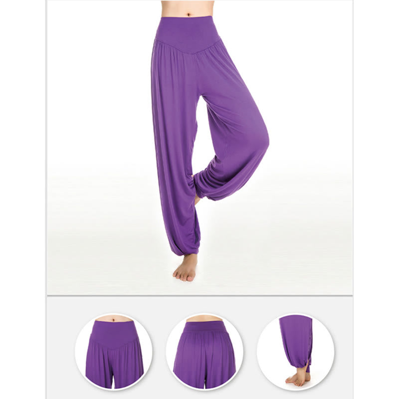 Solid Color Yoga Dance Long Harem Pants