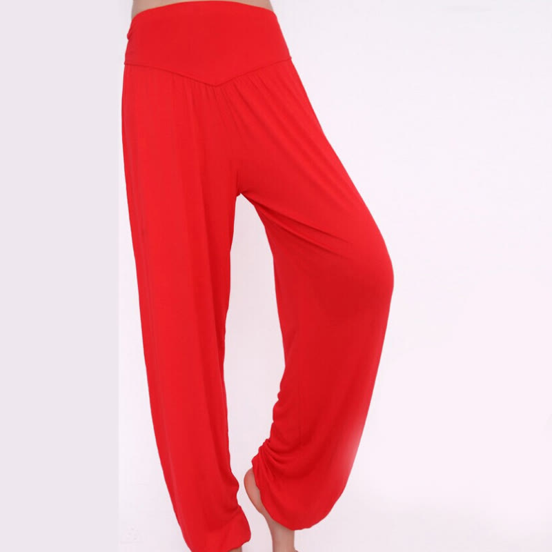 Solid Color Yoga Dance Long Harem Pants