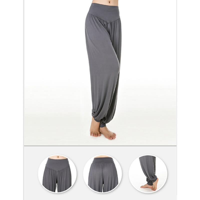 Solid Color Yoga Dance Long Harem Pants