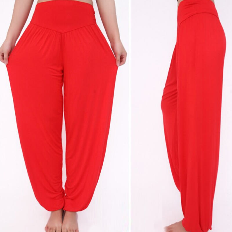 Solid Color Yoga Dance Long Harem Pants