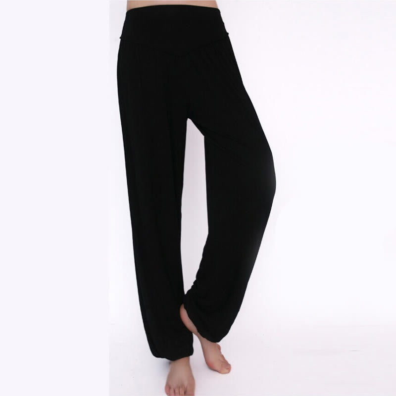 Solid Color Yoga Dance Long Harem Pants