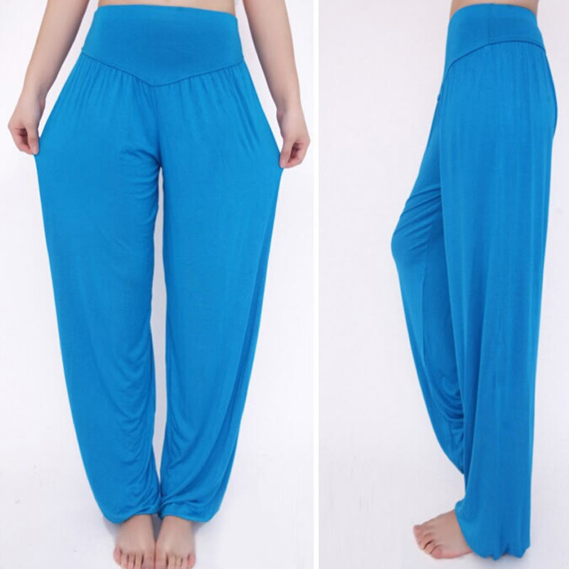 Solid Color Yoga Dance Long Harem Pants