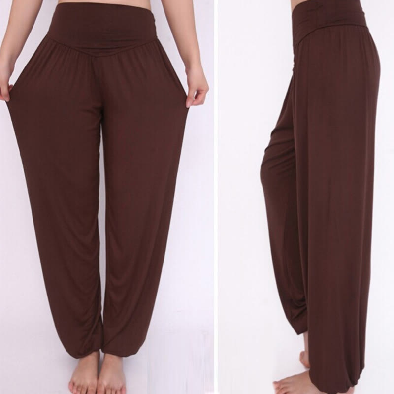 Solid Color Yoga Dance Long Harem Pants