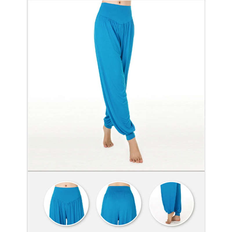 Solid Color Yoga Dance Long Harem Pants