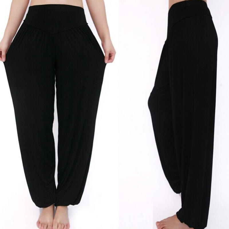 Solid Color Yoga Dance Long Harem Pants