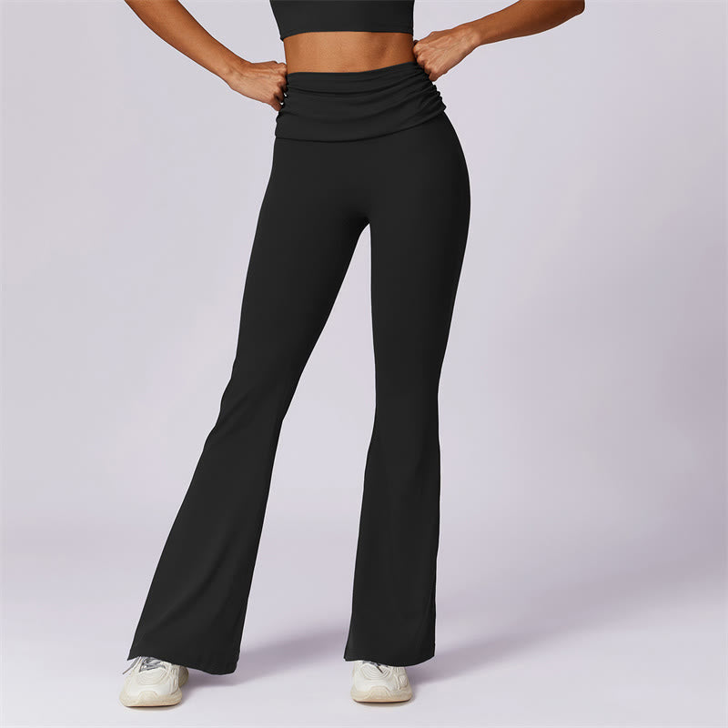 Sleeveless Backless Strap Tank Top Bra Flared Pants Sports Fitness Yoga