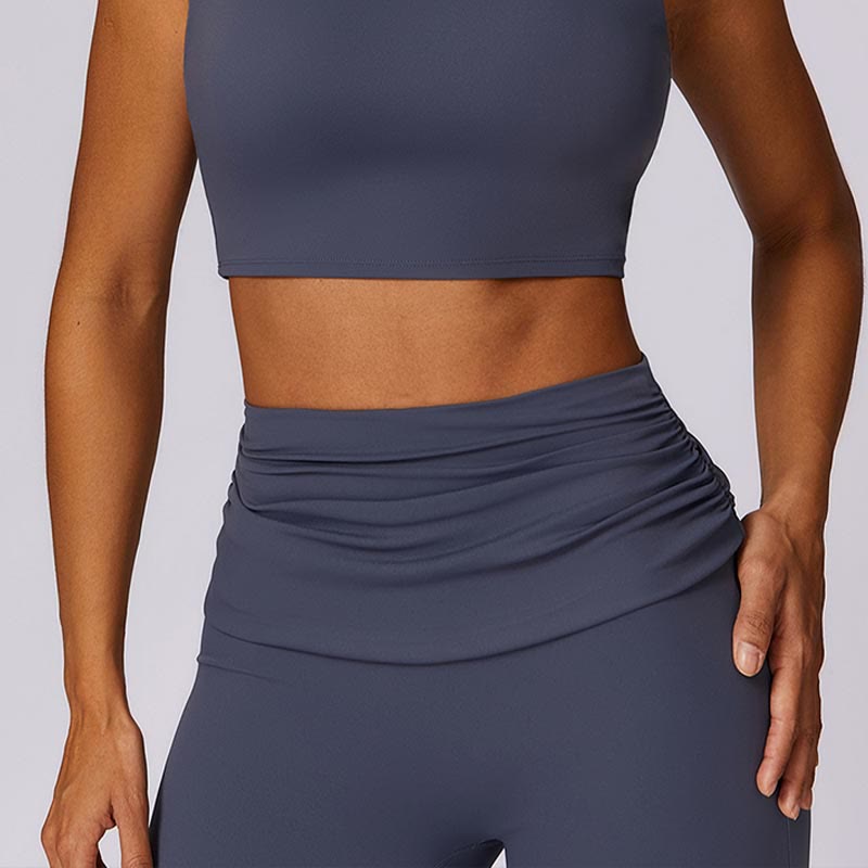 Sleeveless Backless Strap Tank Top Bra Flared Pants Sports Fitness Yoga