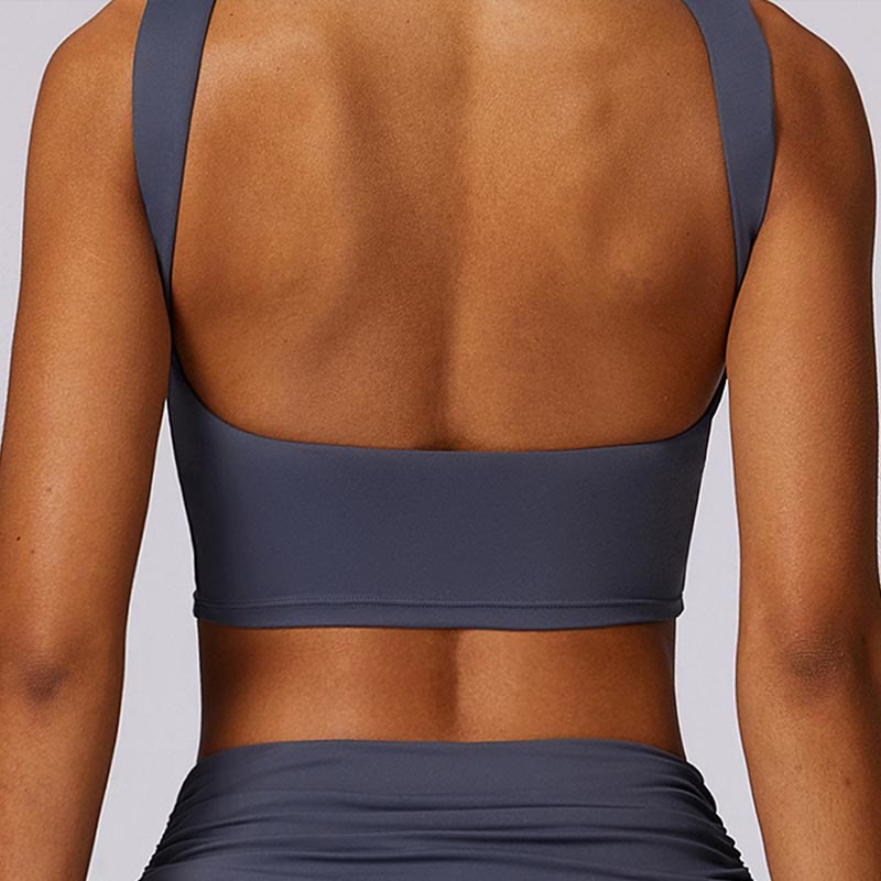 Sleeveless Backless Strap Tank Top Bra Flared Pants Sports Fitness Yoga