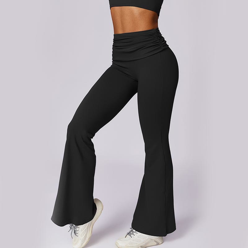 Sleeveless Backless Strap Tank Top Bra Flared Pants Sports Fitness Yoga