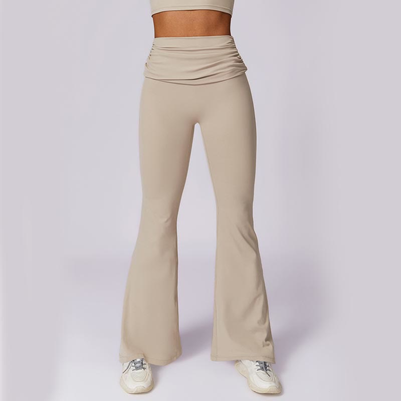 Sleeveless Backless Strap Tank Top Bra Flared Pants Sports Fitness Yoga