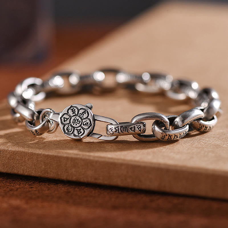 925 Sterling Silver Six True Words Wisdom Calm Bracelet